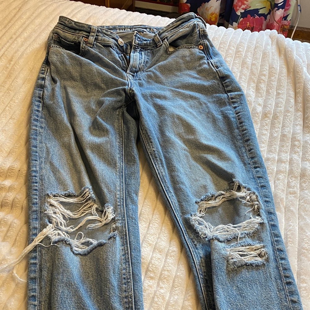 Aero Mom Jeans Blue Jeans